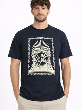 Game of Thrones x New York Yankees Iron Throne Graphic T-Shirt Navy MLB HBO